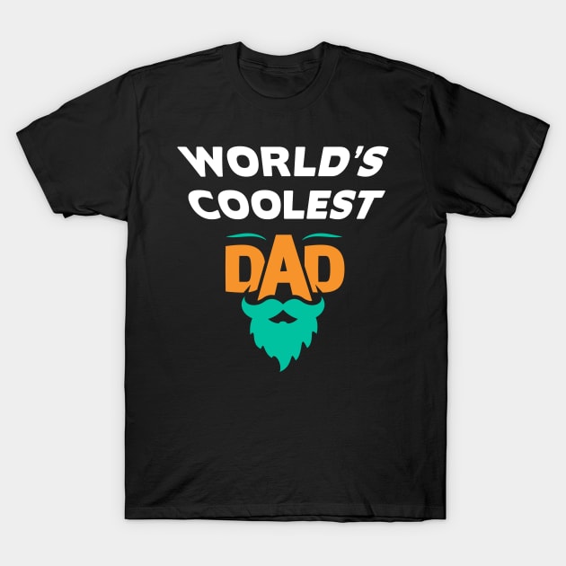 World’s Coolest Dad T-Shirt by Parrot Designs